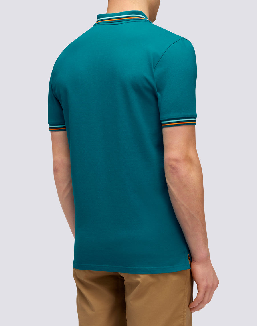 Sundek POLO BRICE IN COTONE PIQUET CON DETTAGLI TRICOLOR m779plj6500-01203 Economico