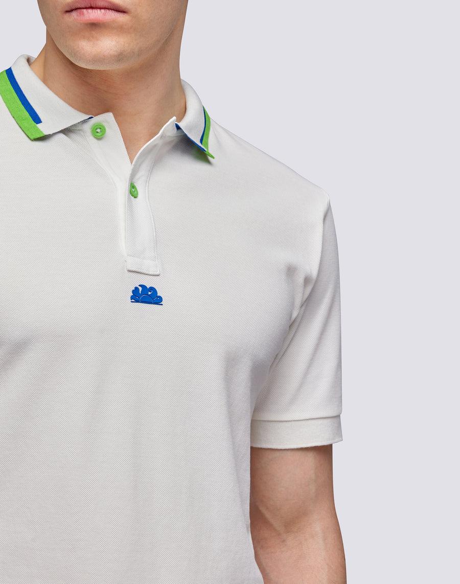 Sundek POLO IN COTONE PIQUET COMBINATO m997plpq500-03901 Offerte