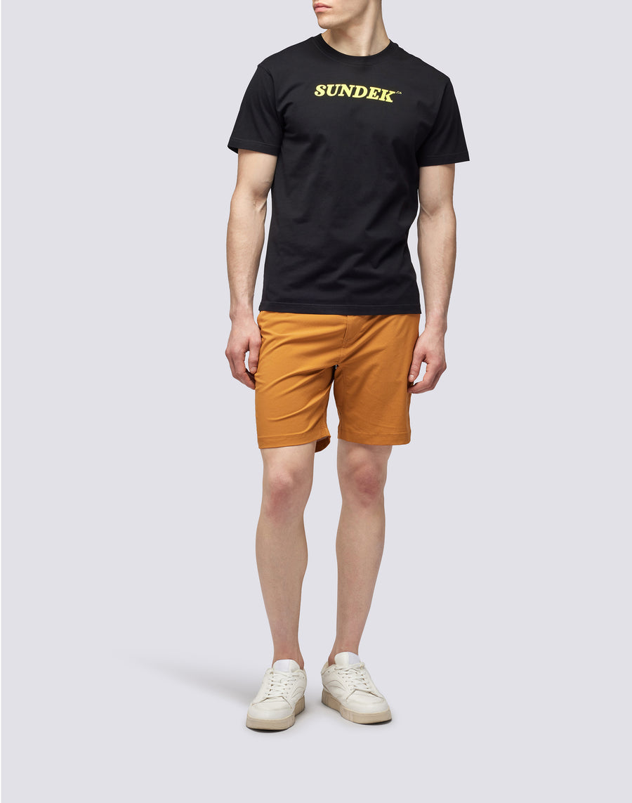 Sundek T-SHIRT GIROCOLLO CON LOGO m287tej7800-00402 In Saldo