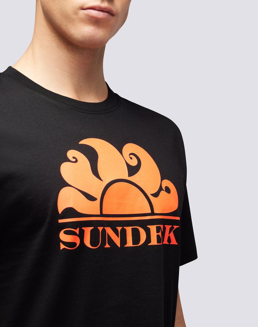 Sundek T-SHIRT GIROCOLLO CON STAMPA LOGO m021tej7800-00402 Affare Del Giorno