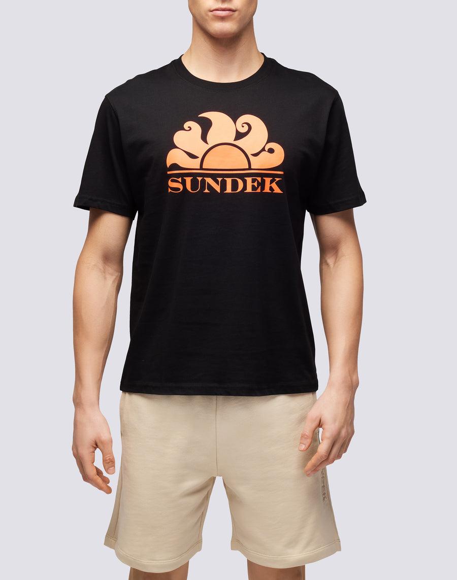 Sundek T-SHIRT GIROCOLLO CON STAMPA LOGO m021tej7800-00402 Affare Del Giorno