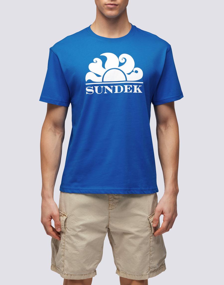 Sundek T-SHIRT GIROCOLLO CON STAMPA LOGO m021tej7800-a2201 Sottocosto