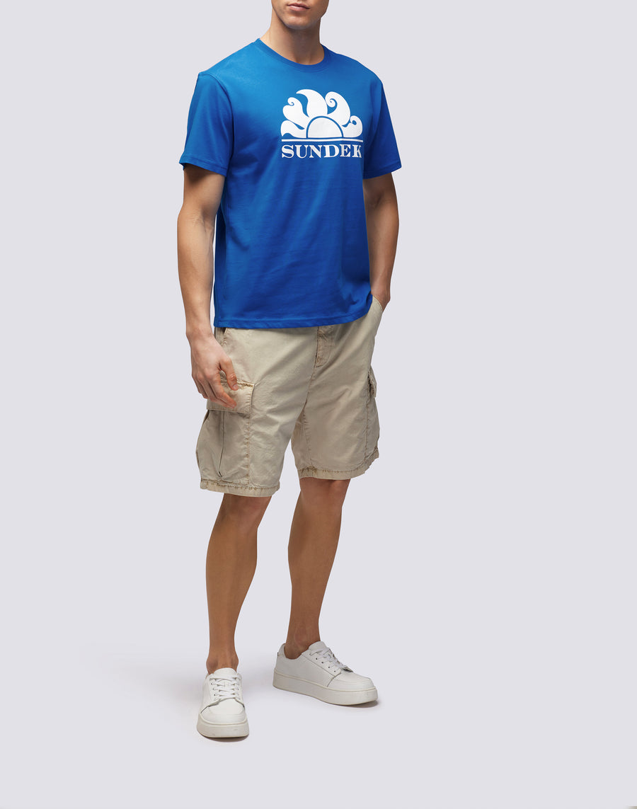 Sundek T-SHIRT GIROCOLLO CON STAMPA LOGO m021tej7800-a2201 Sottocosto
