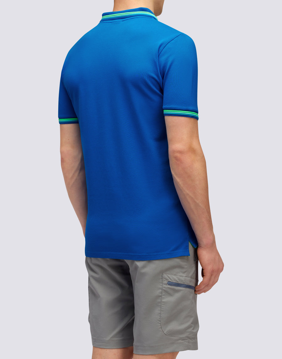 Sundek POLO BRICE IN COTONE PIQUET CON DETTAGLI TRICOLOR m779plj6500-a2201 Sconto