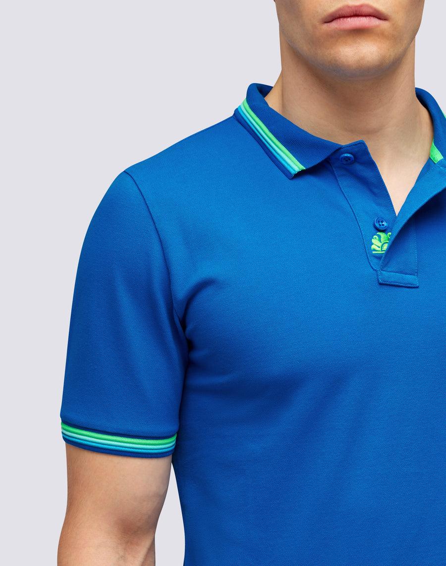 Sundek POLO BRICE IN COTONE PIQUET CON DETTAGLI TRICOLOR m779plj6500-a2201 Sconto