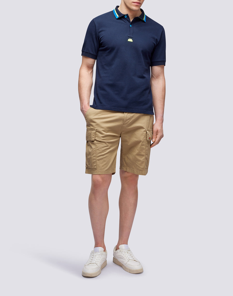 Sundek POLO IN COTONE PIQUET COMBINATO m997plpq500-32202 Vendita Calda