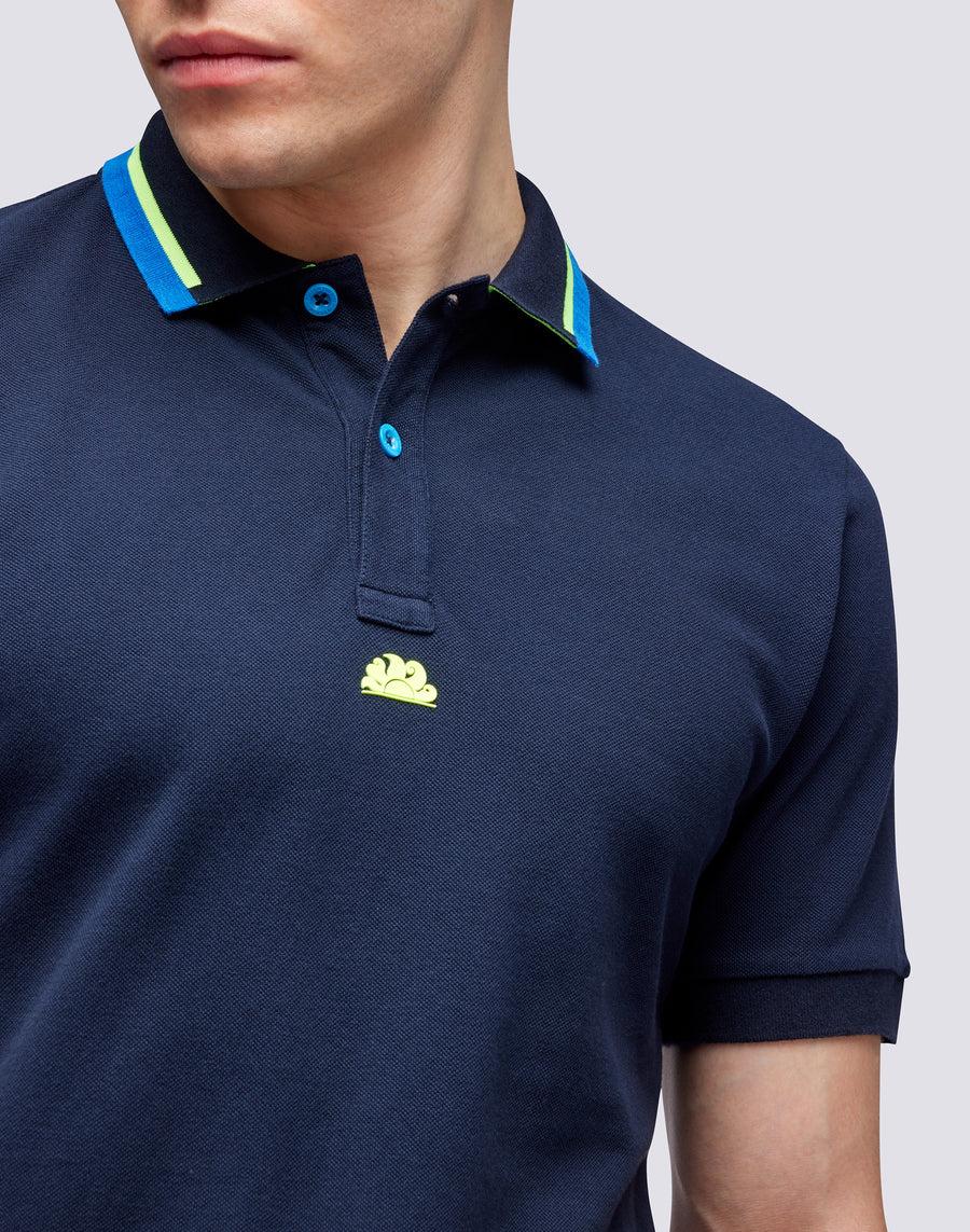 Sundek POLO IN COTONE PIQUET COMBINATO m997plpq500-32202 Vendita Calda
