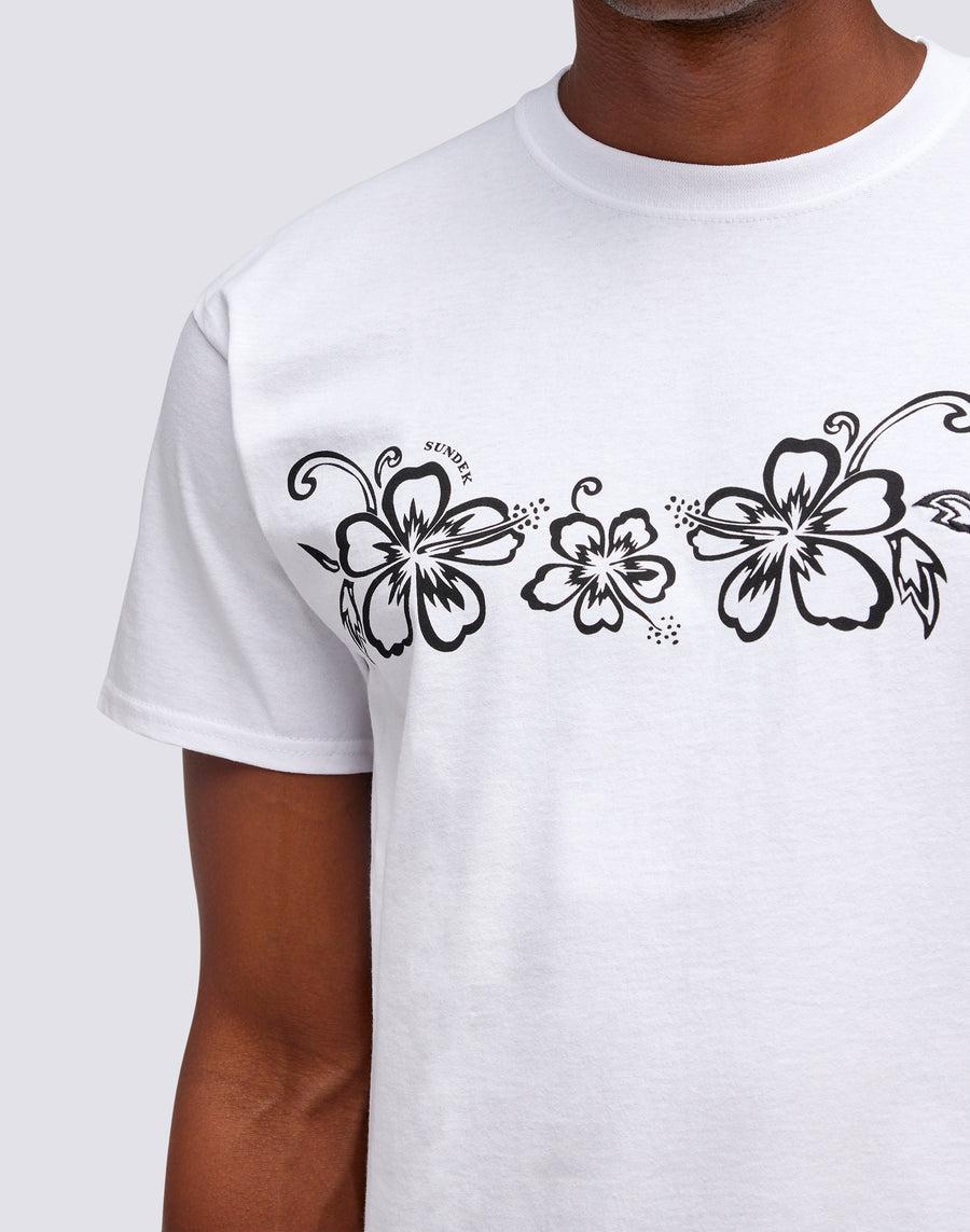 Sundek T-SHIRT ARCHIVE HIBISCUS PRINT m636tejy3ia-00600 Vendita Economica