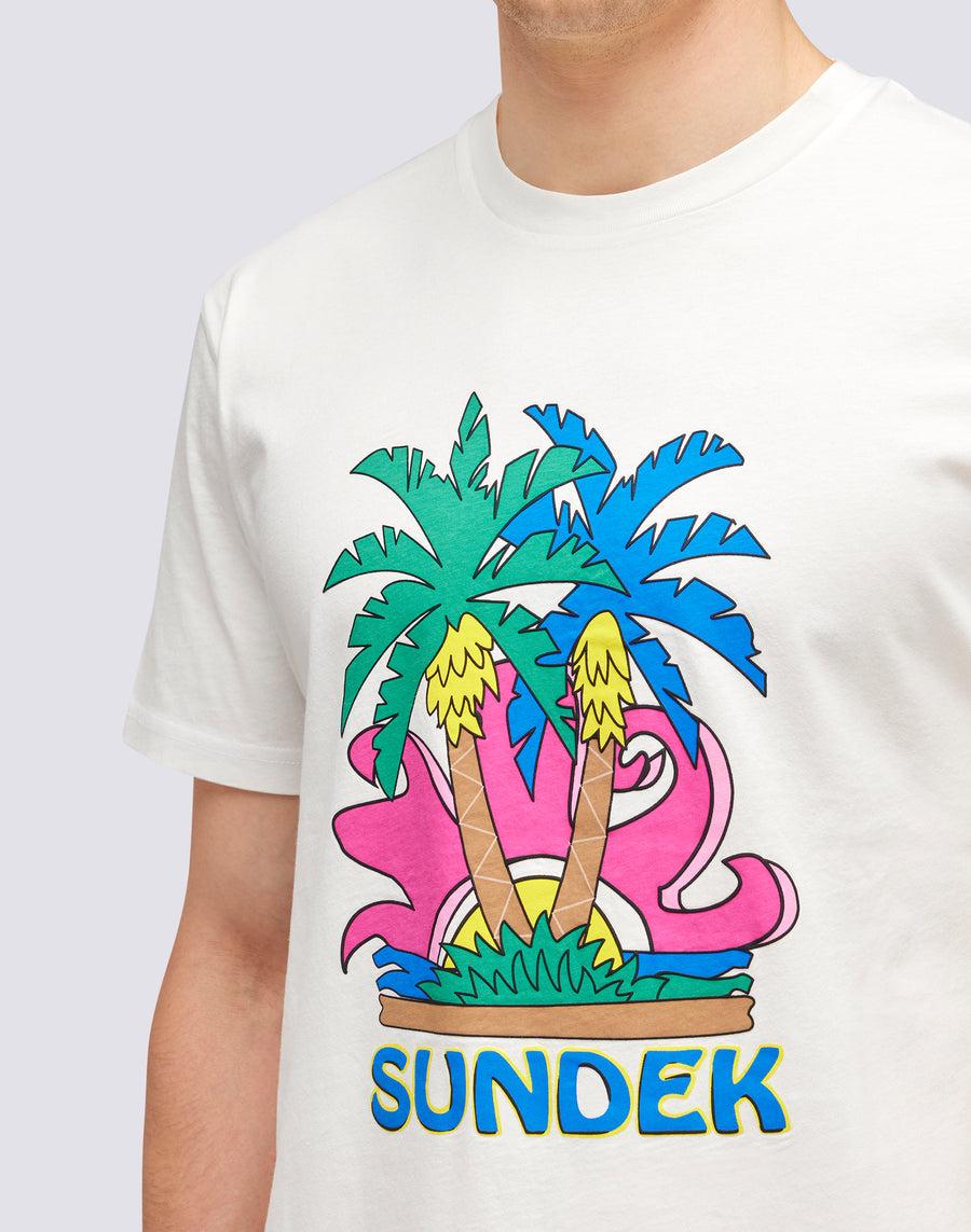 Sundek T-SHIRT ISLAND PRINT m613tejr900-03900 Negozio