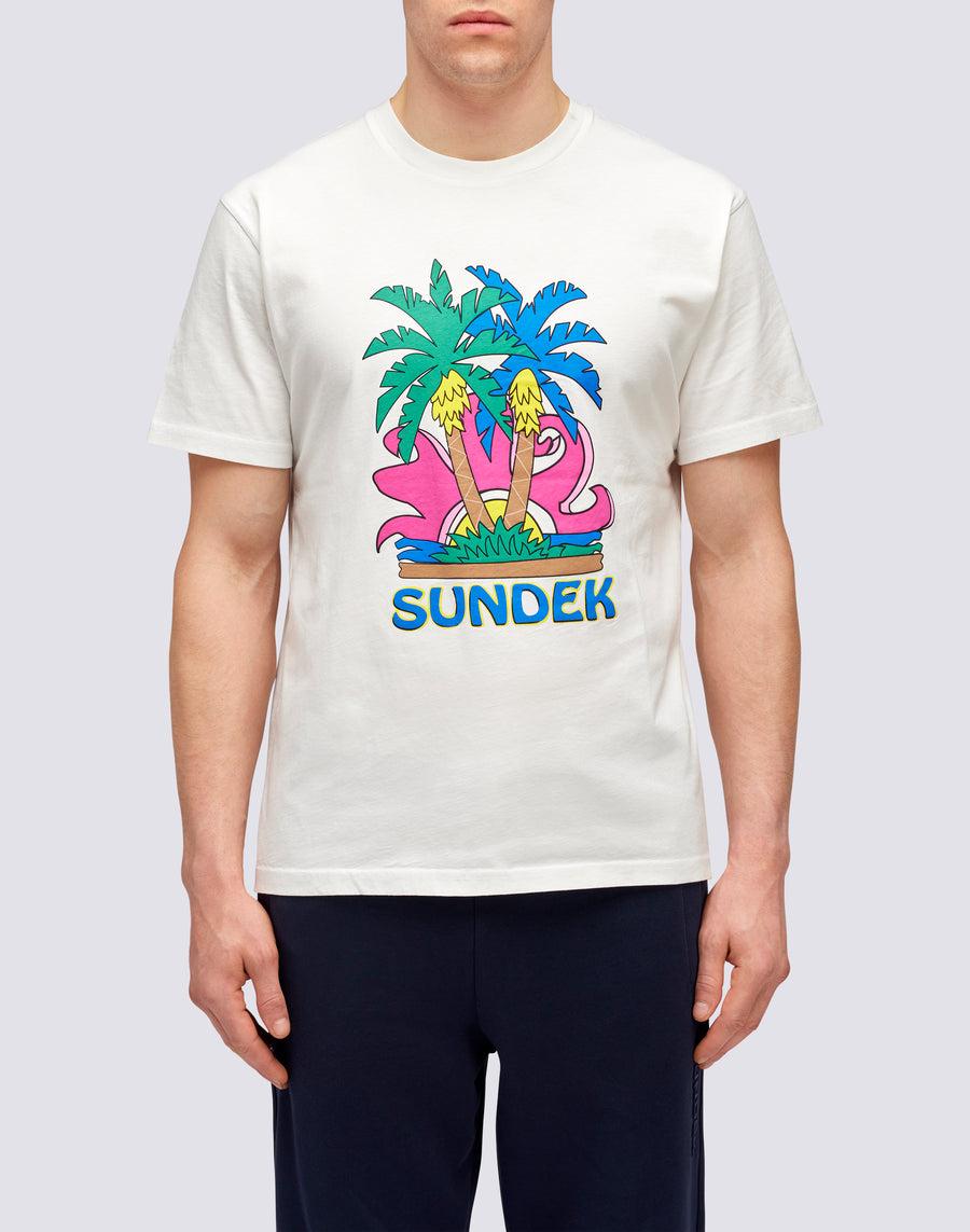 Sundek T-SHIRT ISLAND PRINT m613tejr900-03900 Negozio