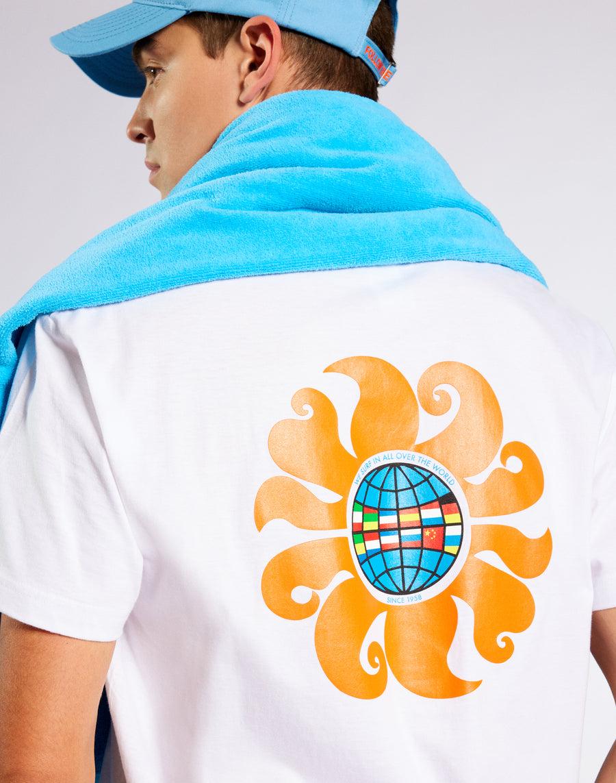 Sundek t-shirt uomo in cotone capsule flag m669tesj500-00400 Pezzi Unici
