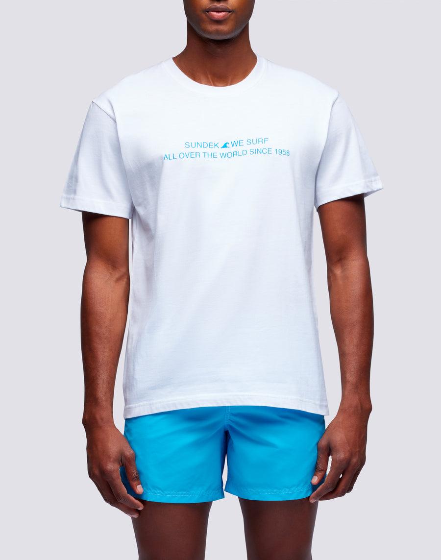 Sundek t-shirt uomo in cotone capsule flag m669tesj500-00400 Pezzi Unici