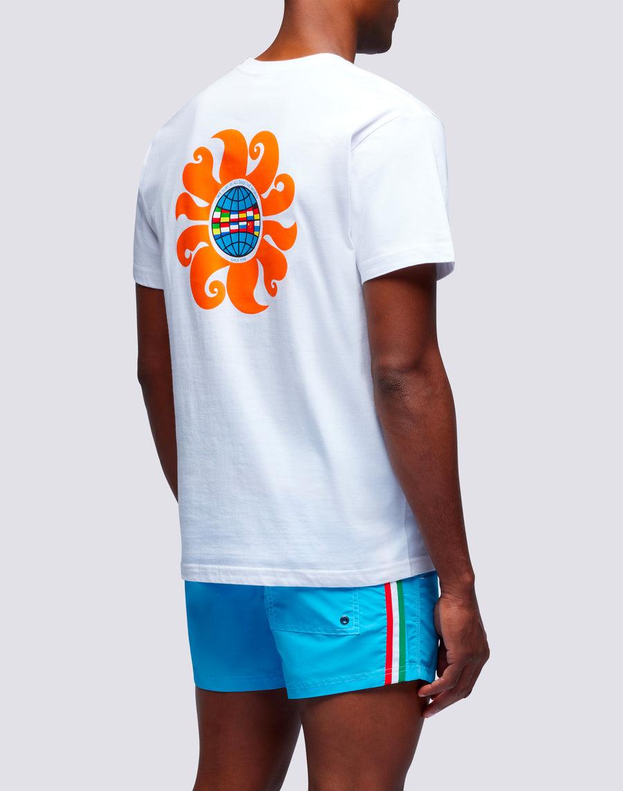 Sundek t-shirt uomo in cotone capsule flag m669tesj500-00400 Pezzi Unici