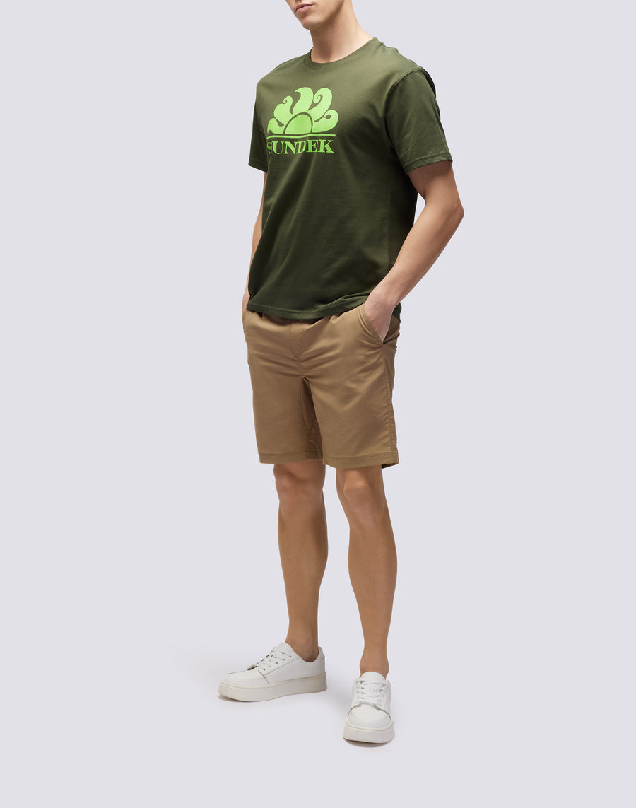 Sundek T-SHIRT GIROCOLLO CON STAMPA LOGO m021tej7800-30204 In vendita