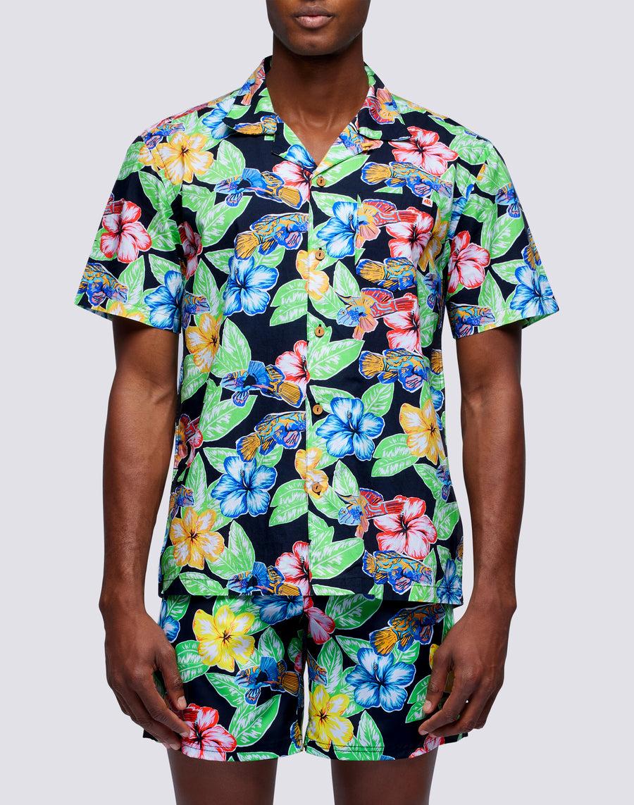 Sundek camicia con stampa floreale all over m669tesj500-a1800 Spedizione Gratuita