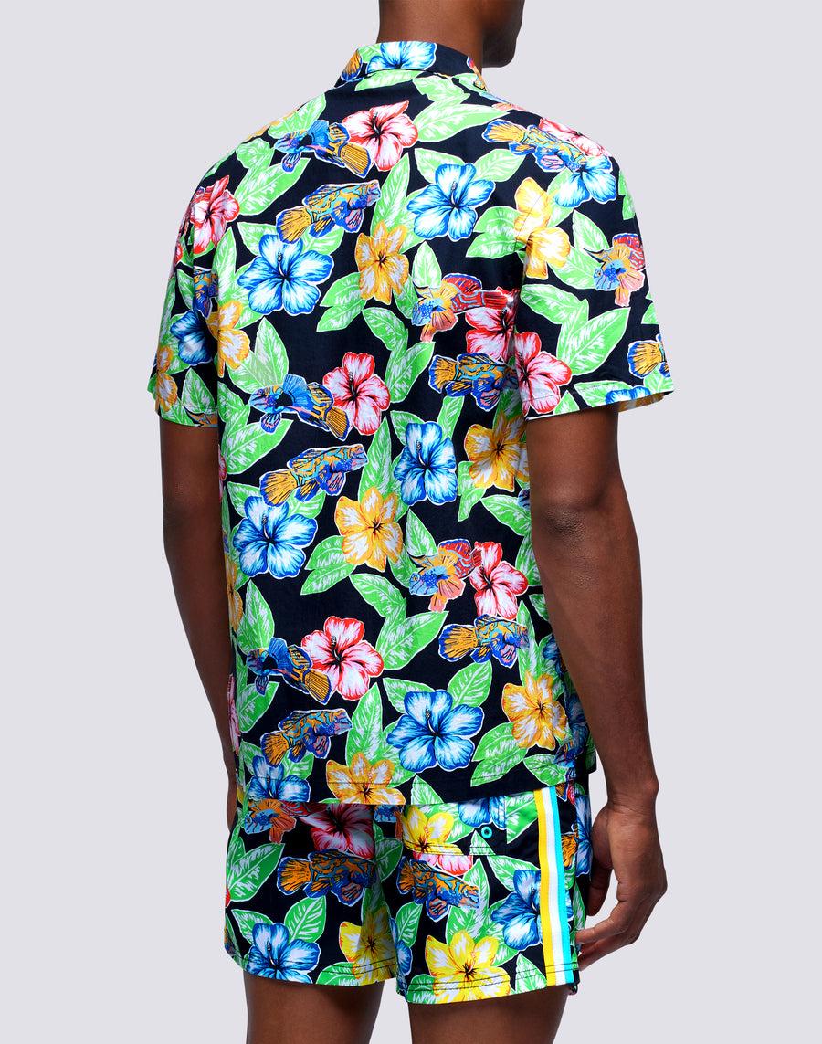 Sundek camicia con stampa floreale all over m669tesj500-a1800 Spedizione Gratuita