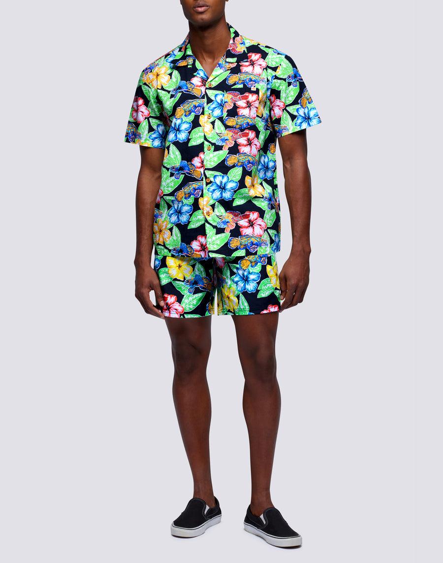 Sundek camicia con stampa floreale all over m669tesj500-a1800 Spedizione Gratuita