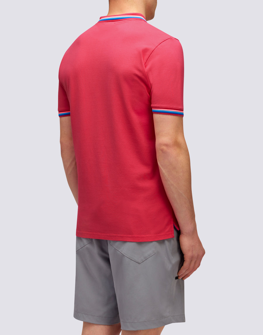 Sundek POLO BRICE IN COTONE PIQUET CON DETTAGLI TRICOLOR m779plj6500-69203 Sottocosto