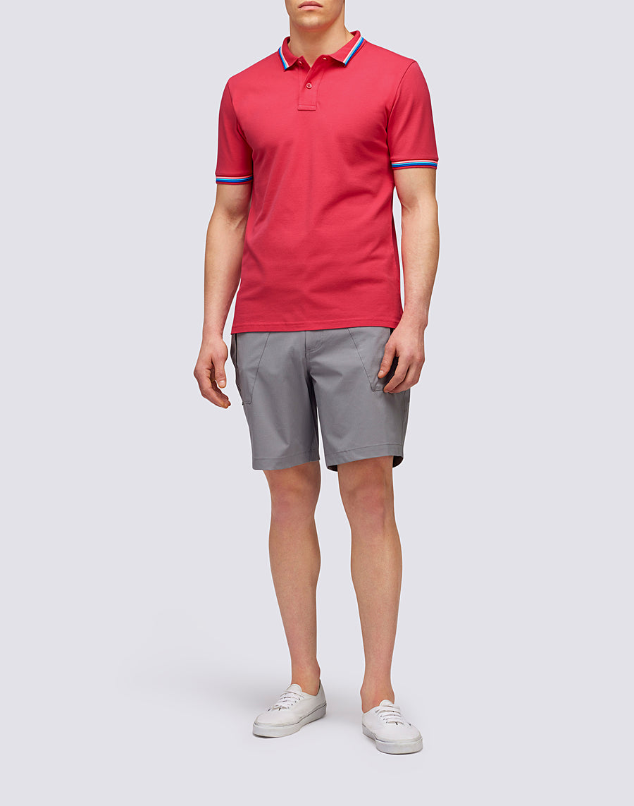 Sundek POLO BRICE IN COTONE PIQUET CON DETTAGLI TRICOLOR m779plj6500-69203 Sottocosto