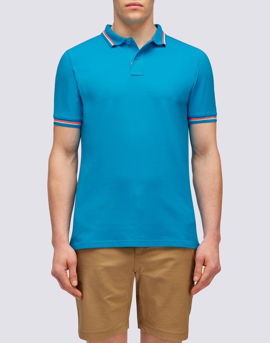 Sundek POLO BRICE IN COTONE PIQUET CON DETTAGLI TRICOLOR m779plj6500-67403 Saldi