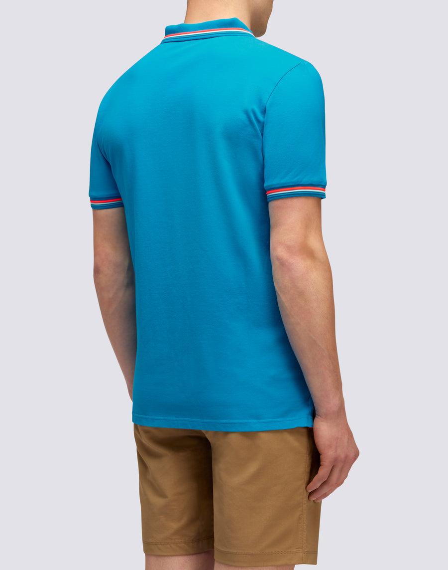 Sundek POLO BRICE IN COTONE PIQUET CON DETTAGLI TRICOLOR m779plj6500-67403 Saldi