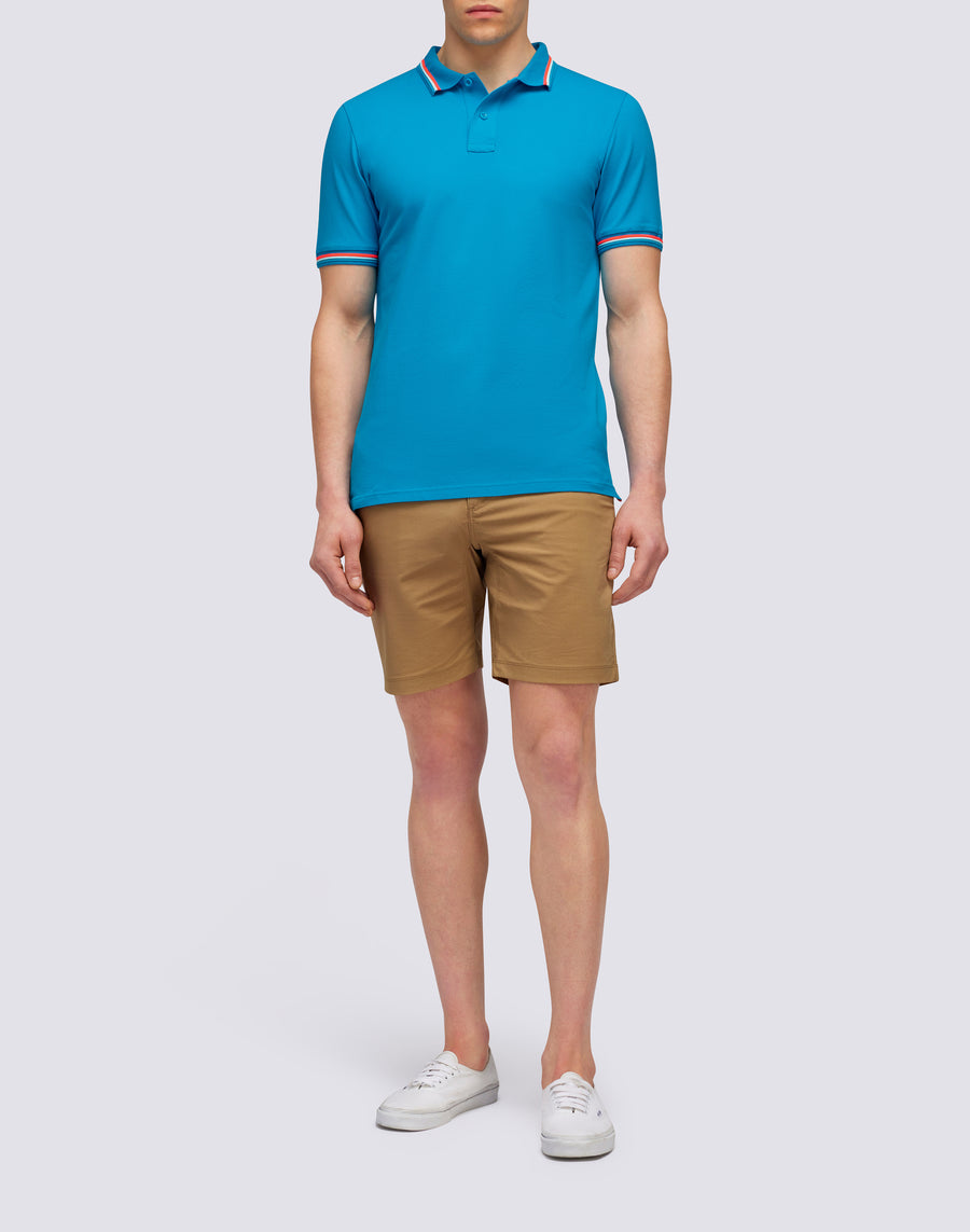 Sundek POLO BRICE IN COTONE PIQUET CON DETTAGLI TRICOLOR m779plj6500-67403 Saldi