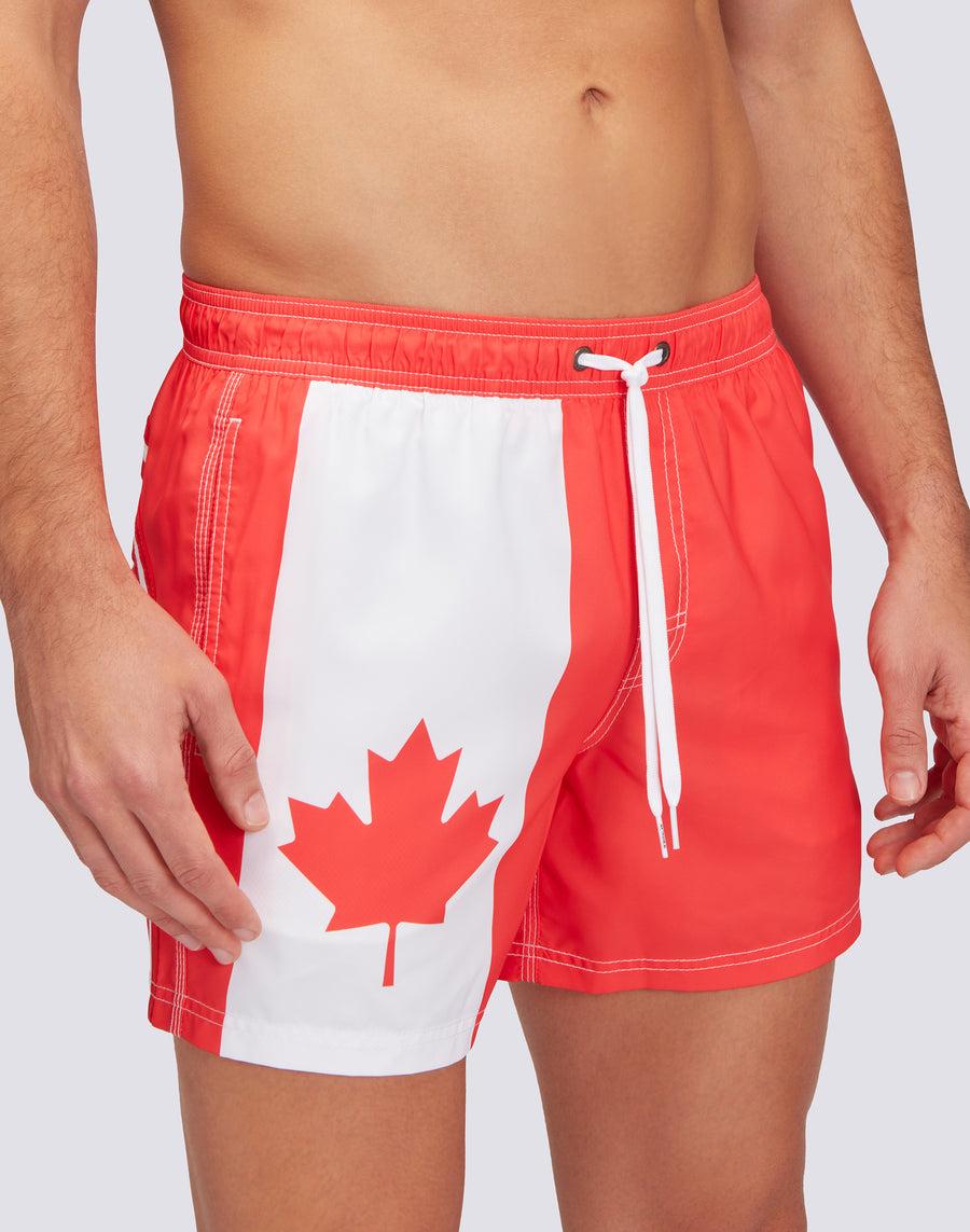 Sundek COSTUME DA BAGNO CORTO VITA ELASTICATA POLIESTERE RICICLATO REPREVE® BANDIERA CANADA M504BDRT3FGA42FG Negozio online di fabbrica