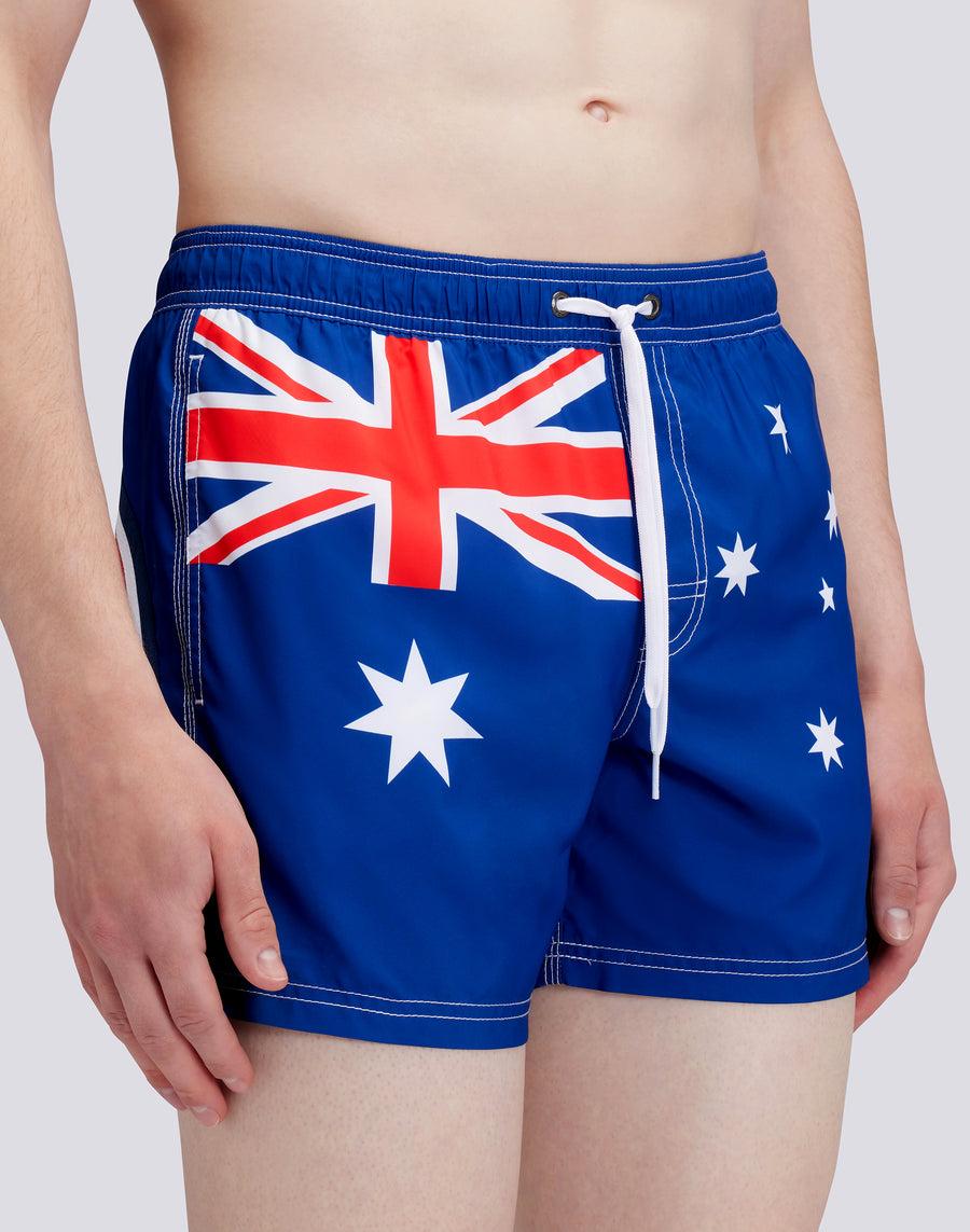Sundek COSTUME DA BAGNO CORTO VITA ELASTICATA POLIESTERE RICICLATO REPREVE® BANDIERA AUSTRALIA M504BDRT3FG629FG Shopping online