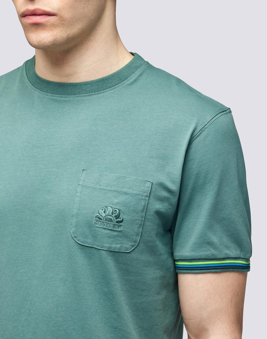 Sundek T-SHIRT FINN GIROCOLLO CON TASCHINO m775tej7800-a1601 Fino al 65% di sconto