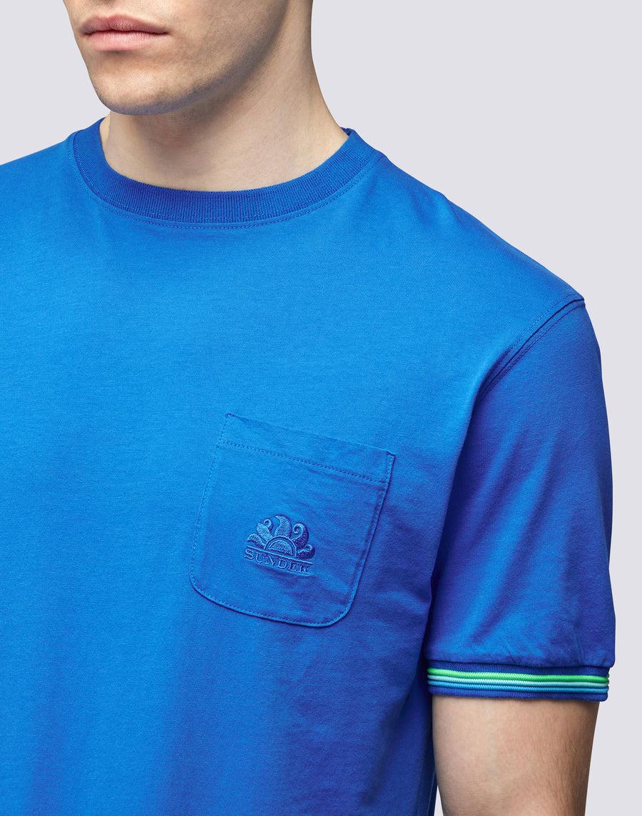 Sundek T-SHIRT FINN GIROCOLLO CON TASCHINO Super sconto