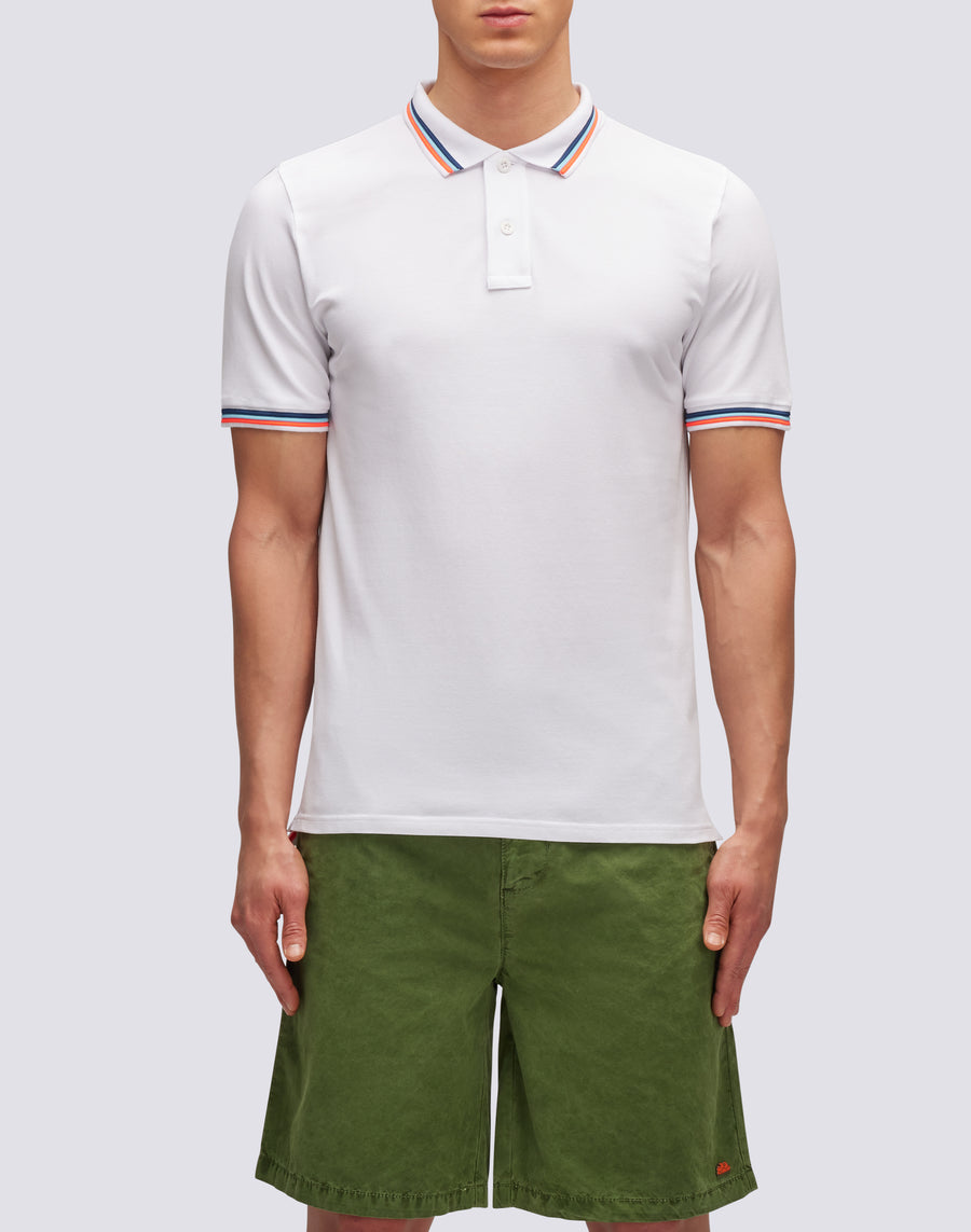 Sundek polo brice in cotone piquet con dettagli tricolor M779PLJ6500-00634 Sconto