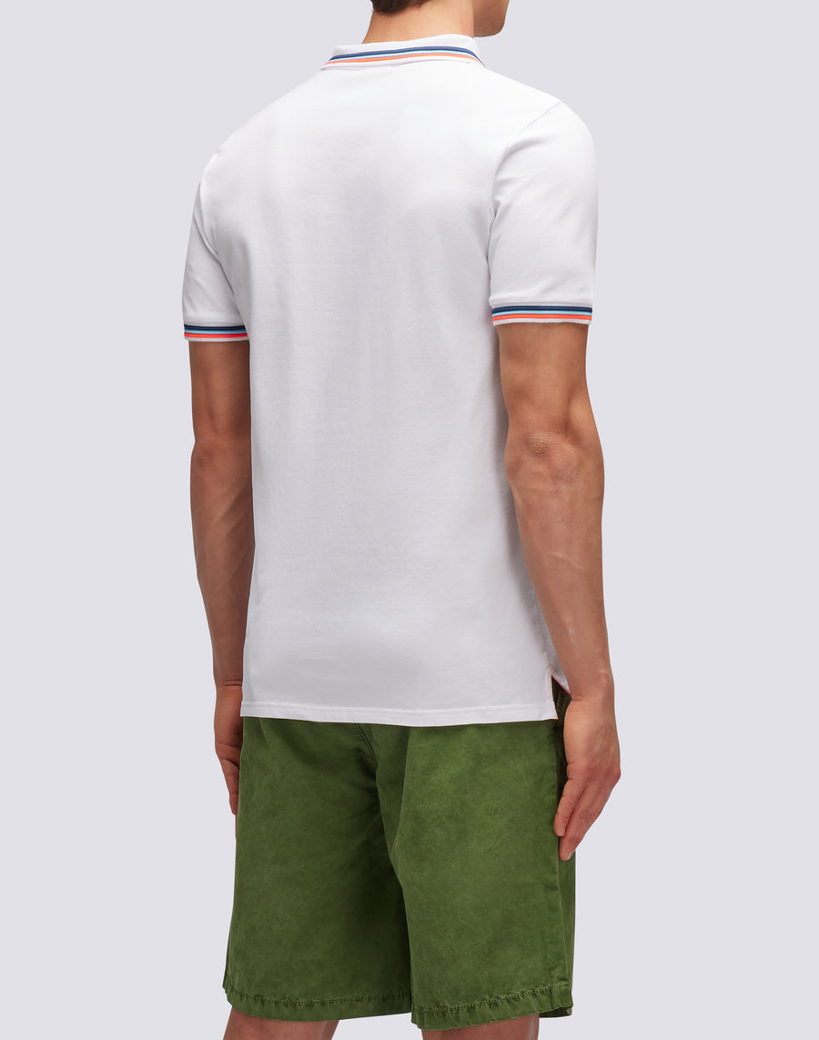 Sundek polo brice in cotone piquet con dettagli tricolor M779PLJ6500-00634 Sconto