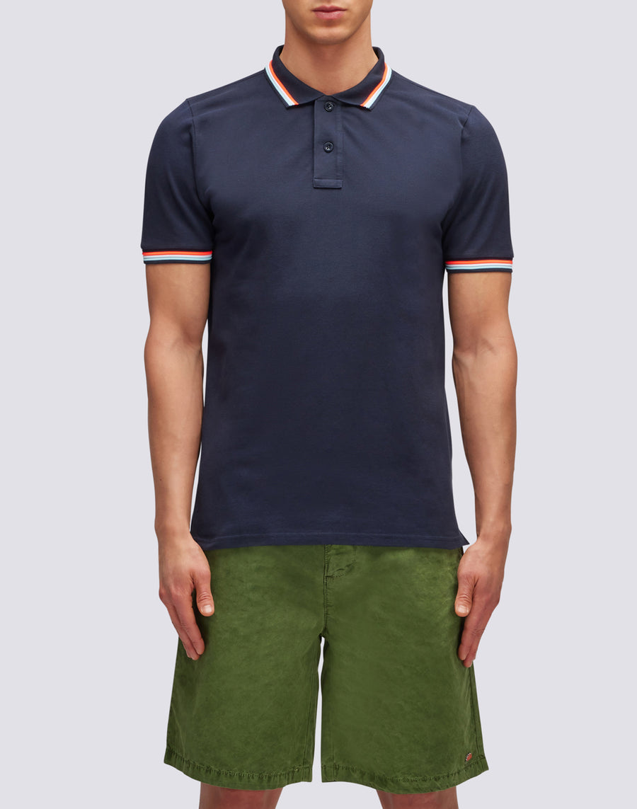 Sundek polo brice in cotone piquet con dettagli tricolor M779PLJ6500-00724 Economico