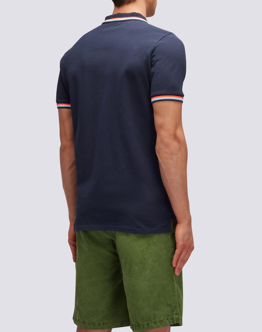 Sundek polo brice in cotone piquet con dettagli tricolor M779PLJ6500-00724 Economico