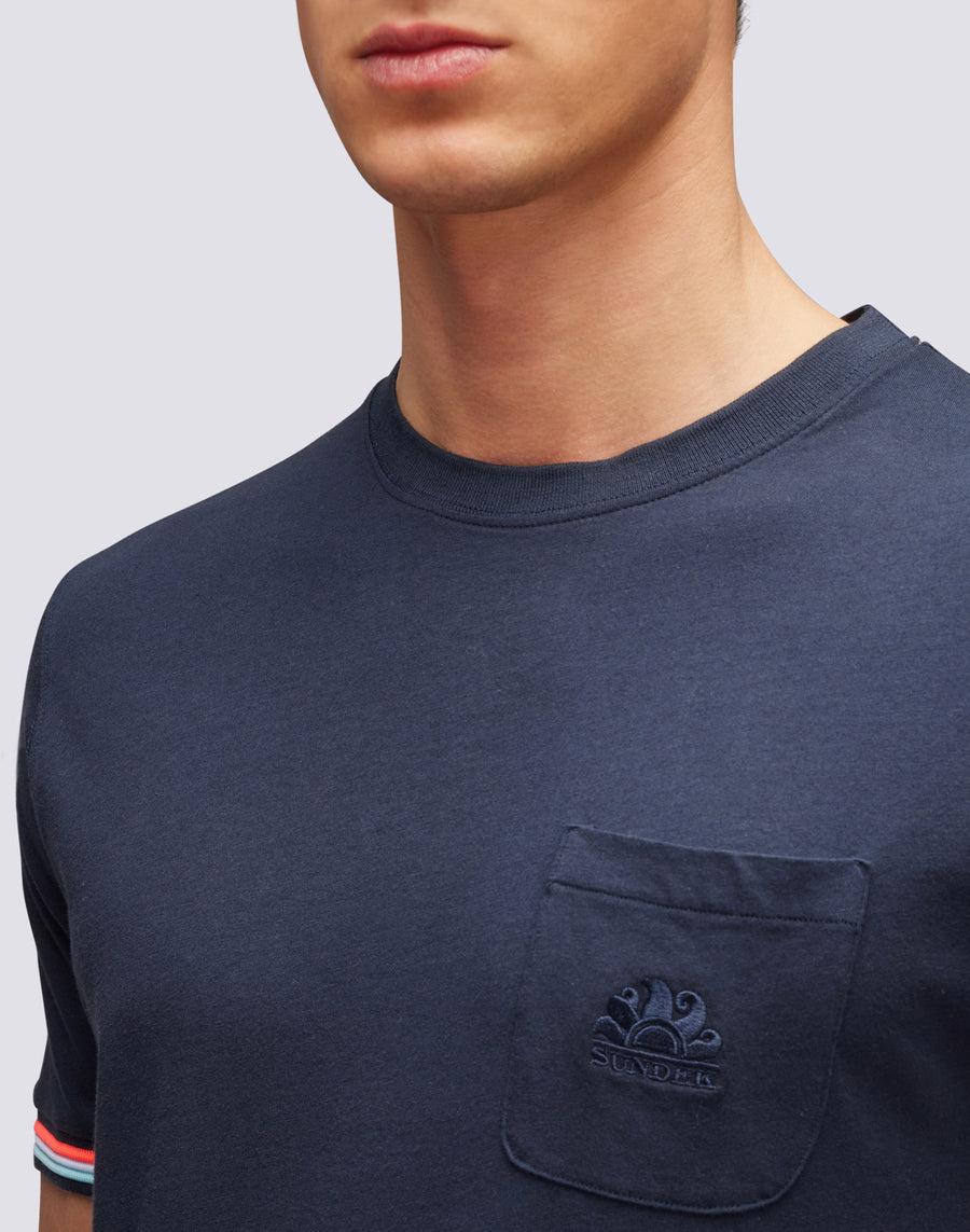 Sundek t-shirt finn girocollo con taschino M775TEJ7800-00724 I Più Venduti