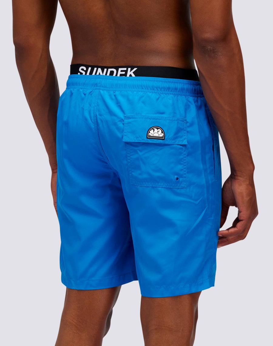 Sundek COSTUME DA BAGNO LUNGO VITA ELASTICATA CON ELASTICO LOGO LIGHT POLY m729bdp0300-08901 Offerta esclusiva