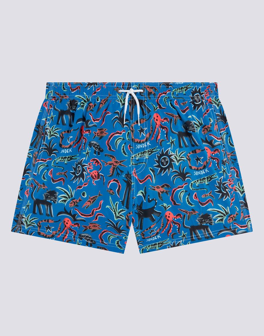 Sundek costume da bagno corto vita elasticata stampa safari surprise repreve® m504bdrt3li-004li Smaltimento dello stoccaggio