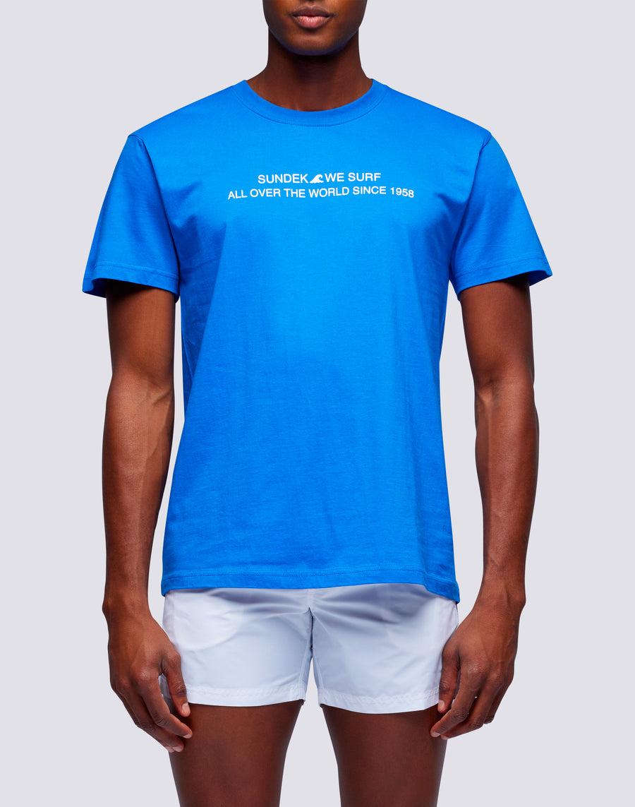 Sundek t-shirt uomo in cotone capsule flag m633bdrt4km-008km Fino al 60% di sconto
