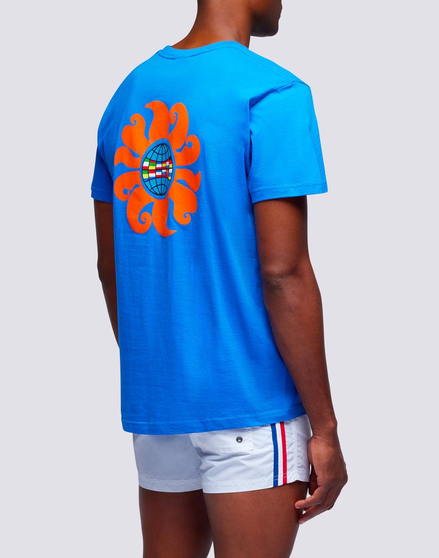 Sundek t-shirt uomo in cotone capsule flag m633bdrt4km-008km Fino al 60% di sconto