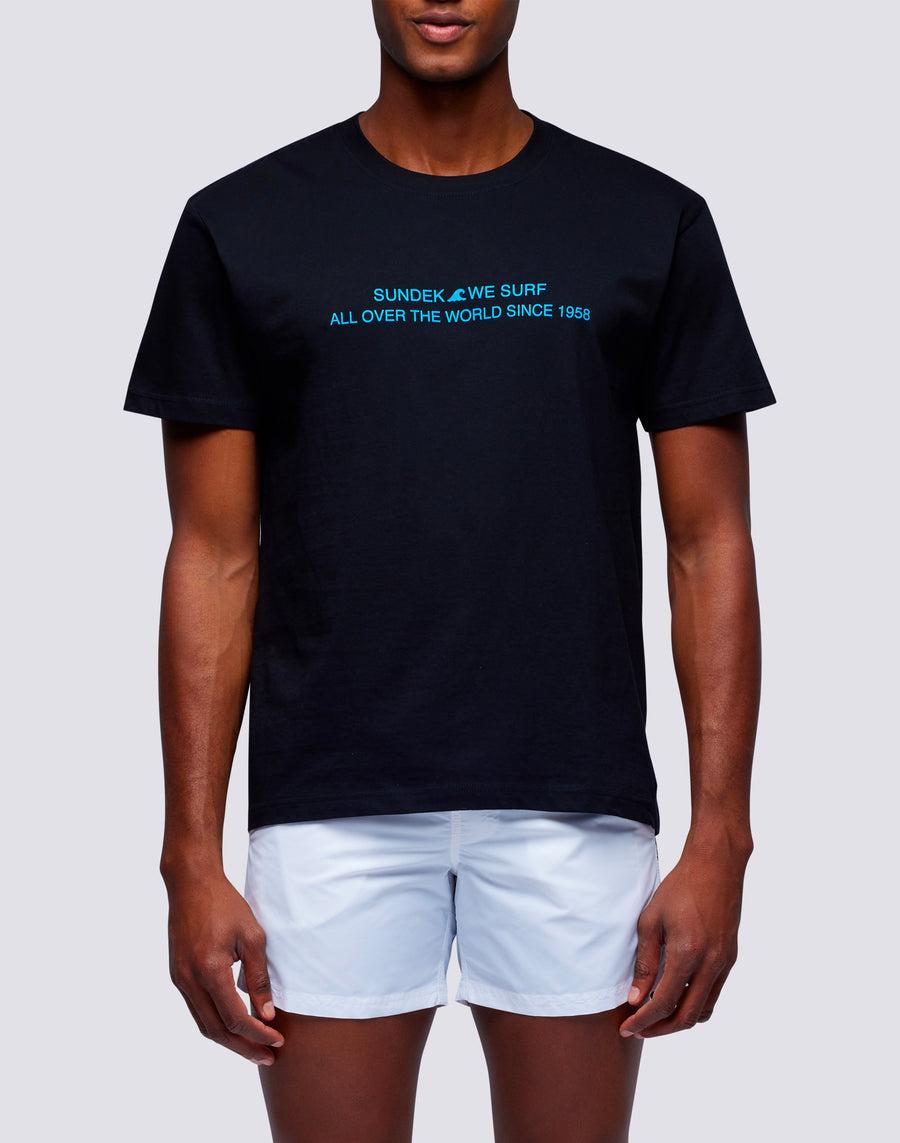 Sundek t-shirt uomo in cotone capsule flag m669tesj500-00100 Offerta speciale della fabbrica