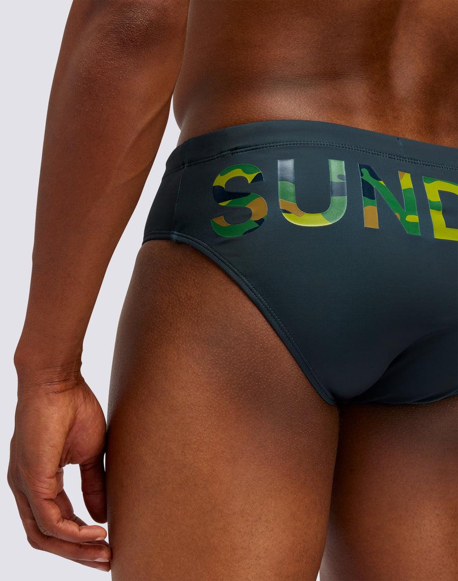 Sundek SLIP CAMOU LOGO PRINT m305ssl4100-95900 Cyber Monday
