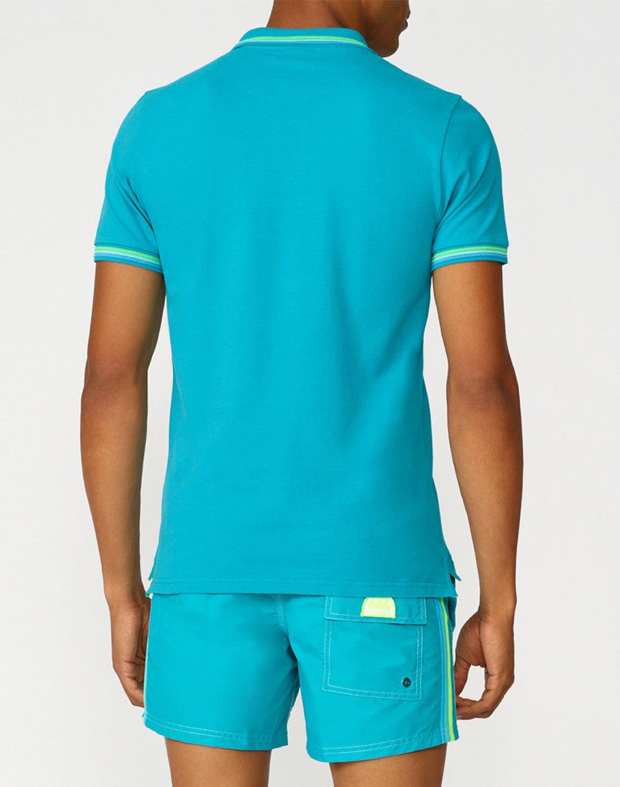 Sundek polo brice in cotone piquet con dettagli tricolor M779PLJ6500-95001 Qualità Garantita