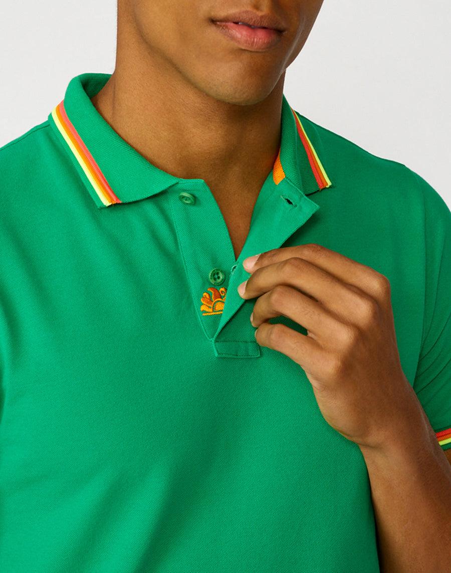 Sundek polo brice in cotone piquet con dettagli tricolor M779PLJ6500-77402