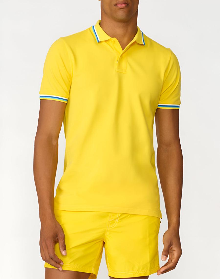 Sundek polo brice in cotone piquet con dettagli tricolor M779PLJ6500-77202 Consegna Veloce