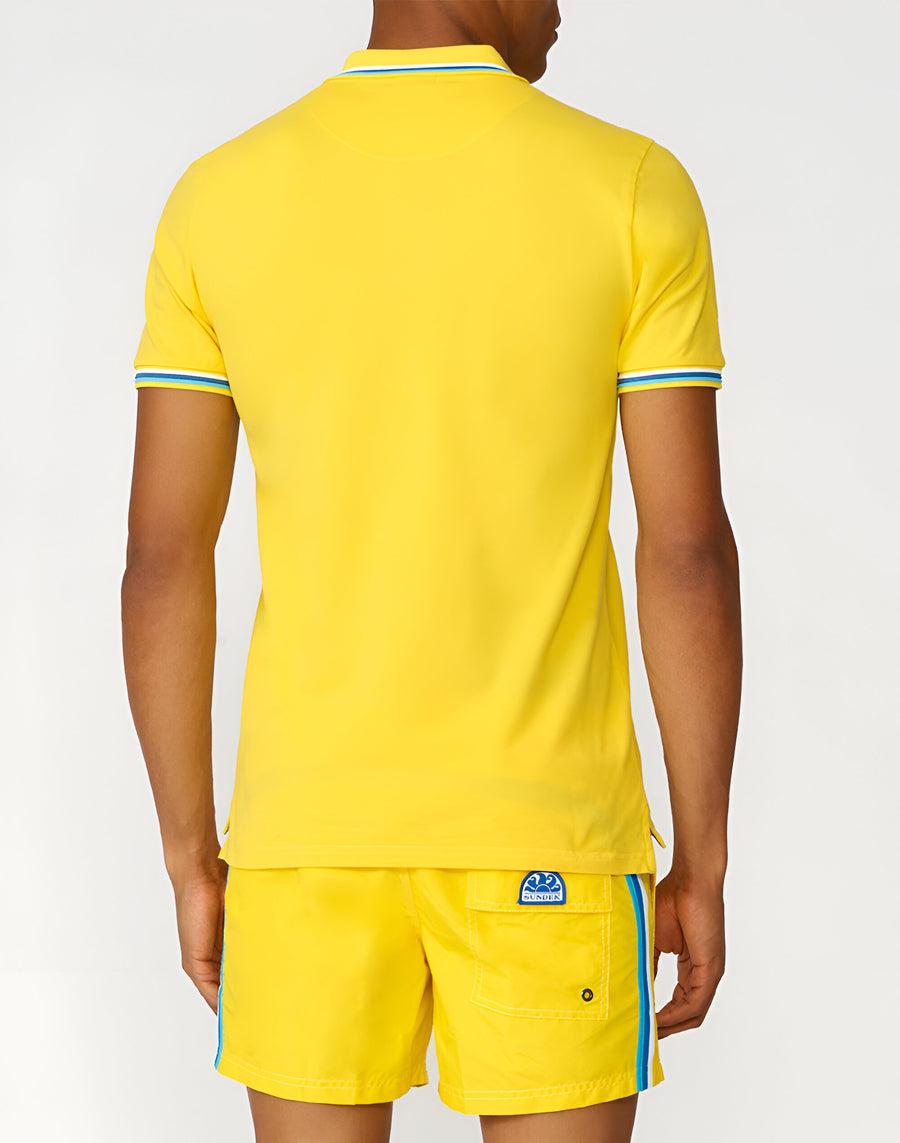 Sundek polo brice in cotone piquet con dettagli tricolor M779PLJ6500-77202 Consegna Veloce
