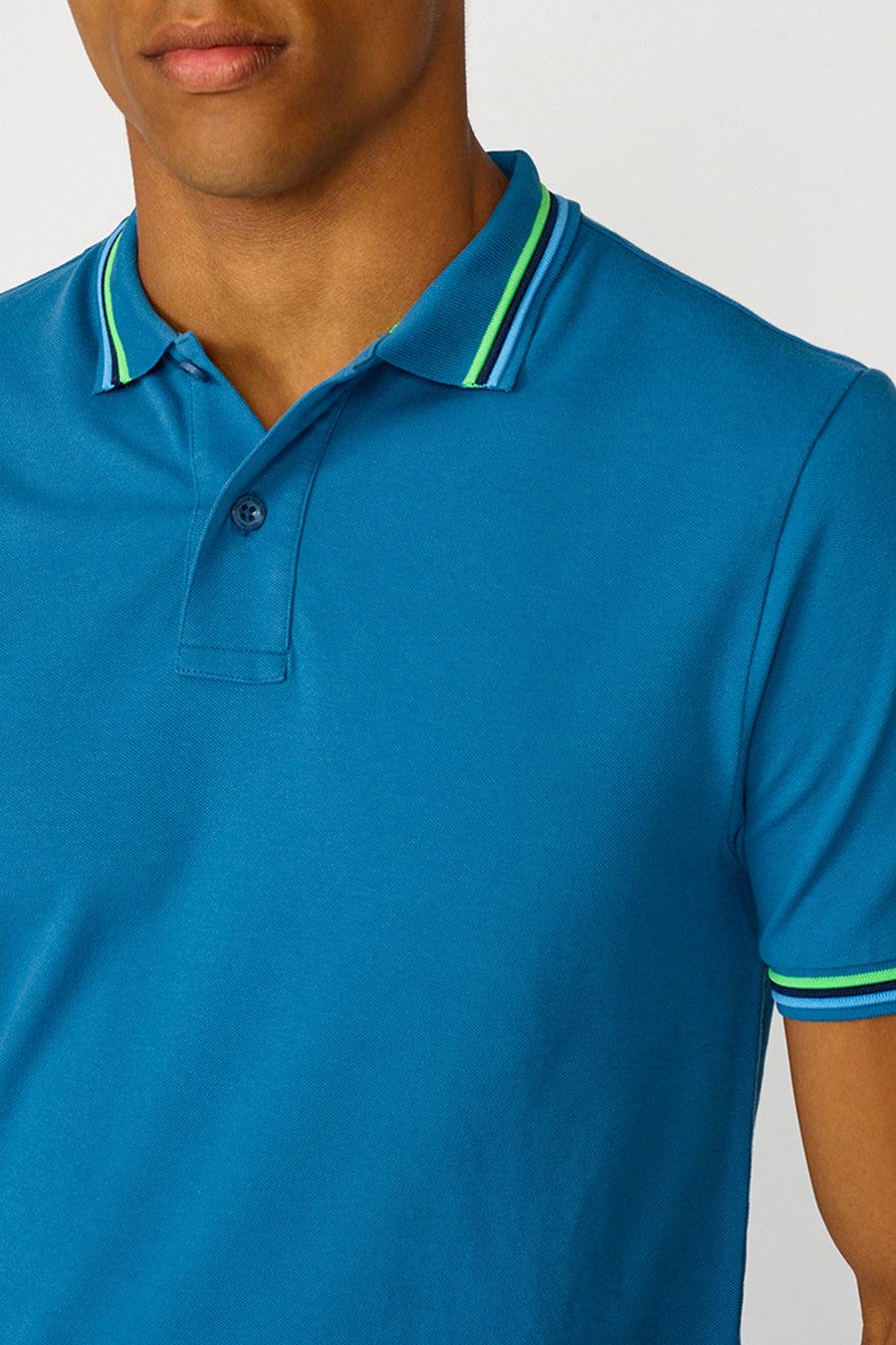 Sundek polo brice in cotone piquet con dettagli tricolor M779PLJ6500-77102 Promozione Limitata