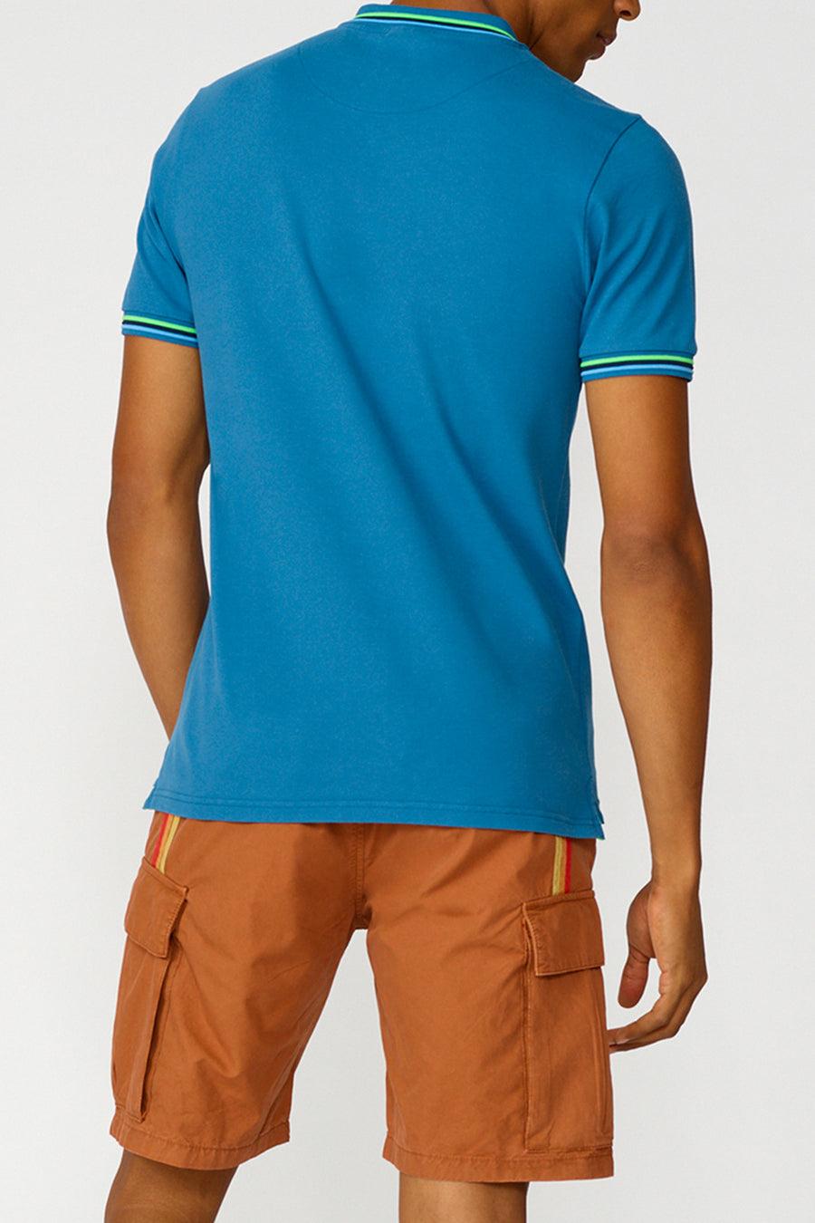 Sundek polo brice in cotone piquet con dettagli tricolor M779PLJ6500-77102 Promozione Limitata