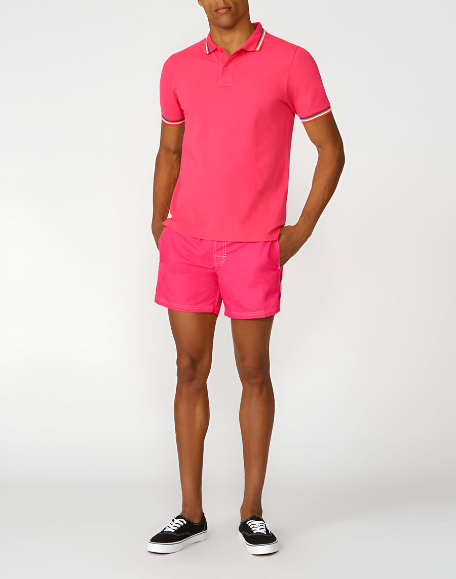 Sundek polo brice in cotone piquet con dettagli tricolor M779PLJ6500-69202 Fino Al -60%