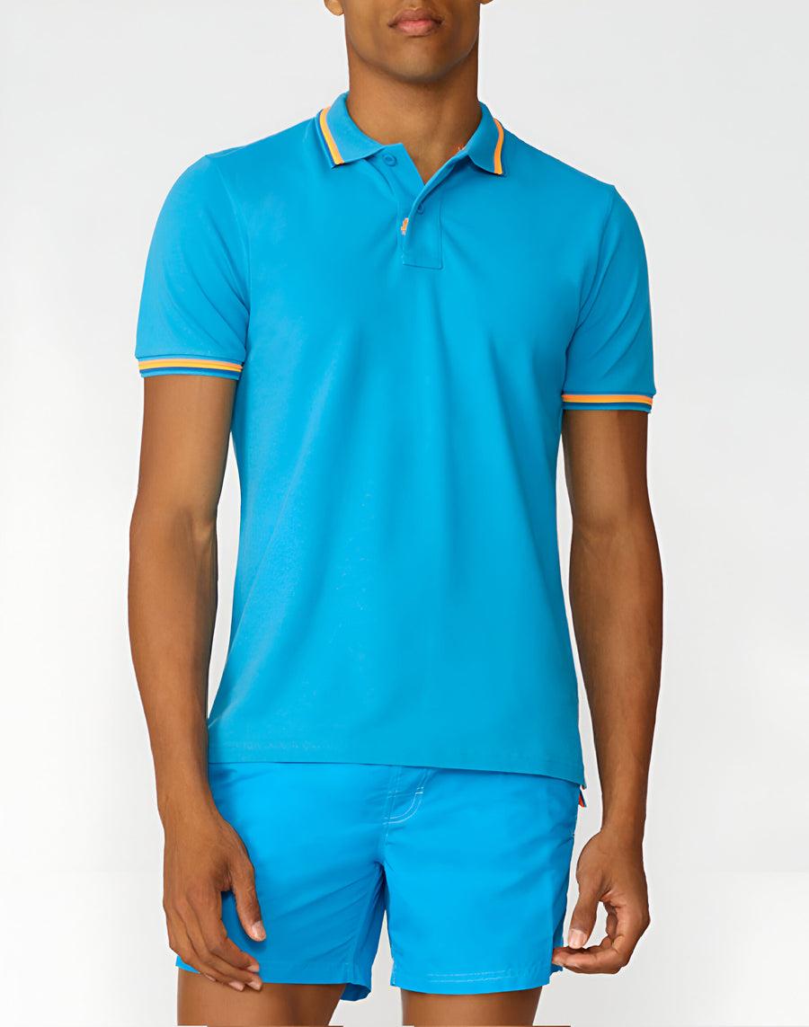 Sundek polo brice in cotone piquet con dettagli tricolor M779PLJ6500-67402 Affare Del Giorno