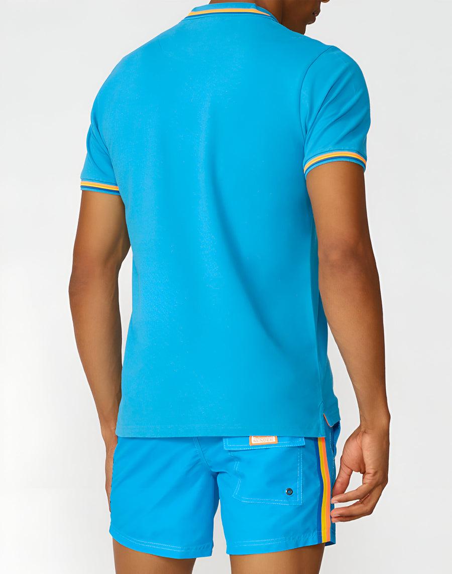 Sundek polo brice in cotone piquet con dettagli tricolor M779PLJ6500-67402 Affare Del Giorno